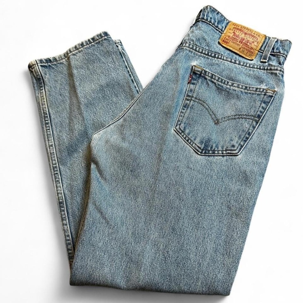 Vintage Levi's 505 straight leg denim jeans fits‎ 34x31 90s